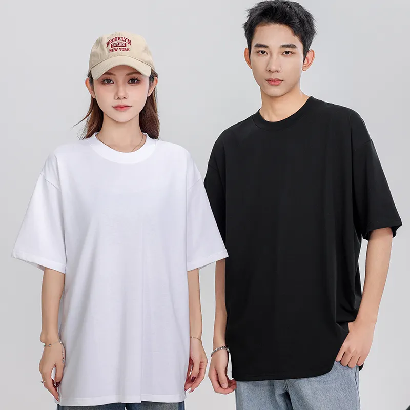 Tùy Chỉnh Cộng Với Kích Thước Của Nam Giới Thả Vai T-Shirt Dày Quá Khổ Chống Vi Khuẩn Và Khử Mùi 300Gram Thiết Kế Trống