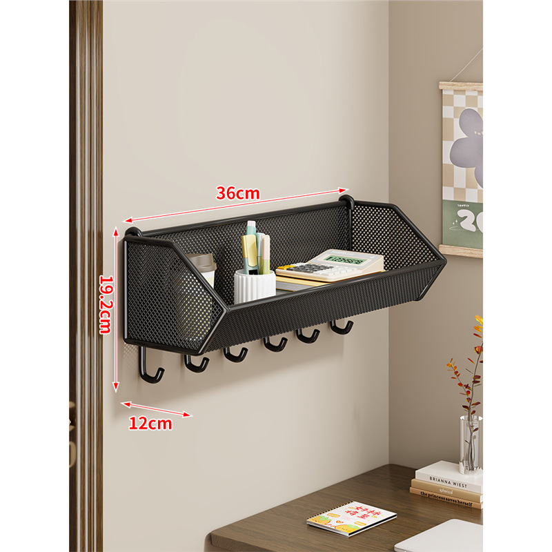 Hook style, black, single layer, medium size