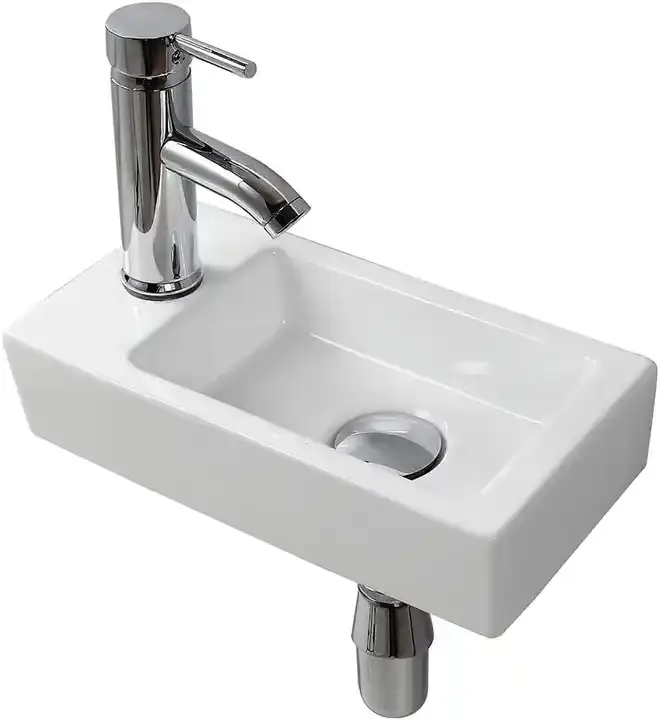 Elegante controsoffitto unico moderno nuovo design servizi igienici e piccolo lavabo a mano lavabo da bagno per bagni