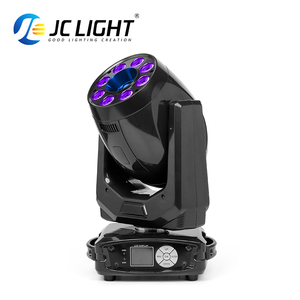 Gobos ไฟสปอตไลท์ขยับได้7สี + 7สี200วัตต์ LED ไฟปาร์ตี้ไฟดิสโก้200วัตต์ขนาดเล็กไฟชาร์ปไฟ DMX ควบคุม