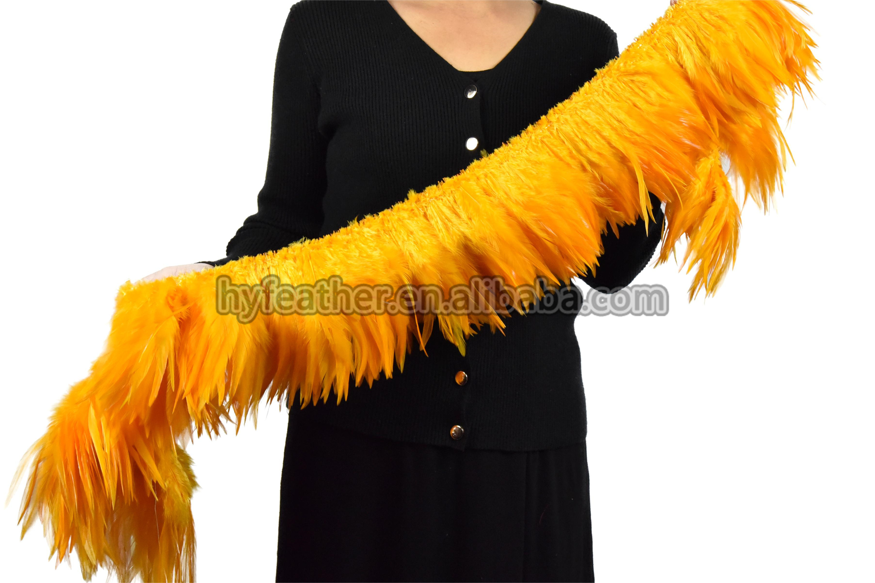 yellow saddle feather