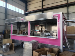 街头移动厨房食品拖车定制移动餐厅移动食品拖车出售美国欧洲澳大利亚