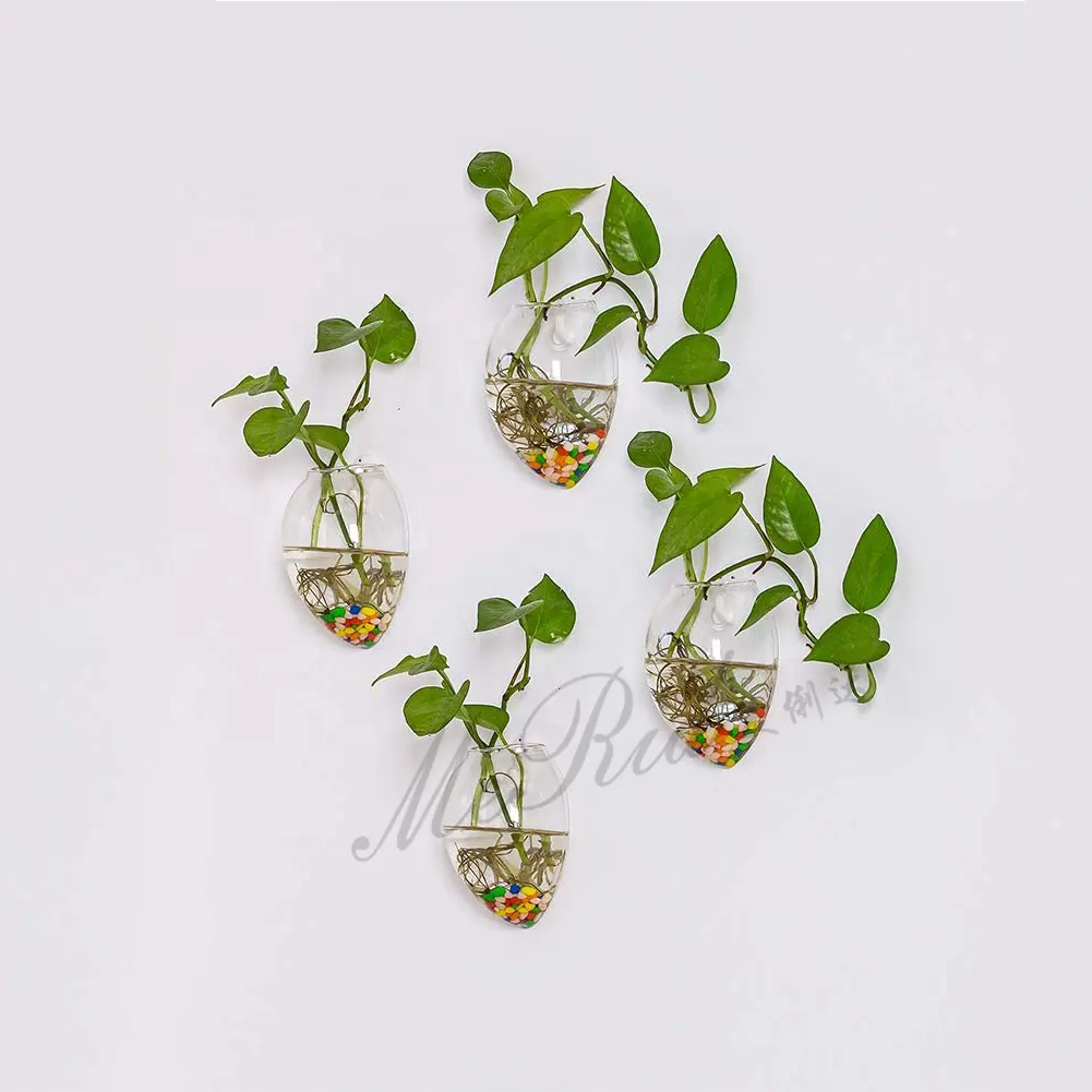 Jardinières murales en verre suspendues Pots de plantes en forme de souris Terrarium Conteneur Vase pour la maison Jardin Bureau Mariage Écologique