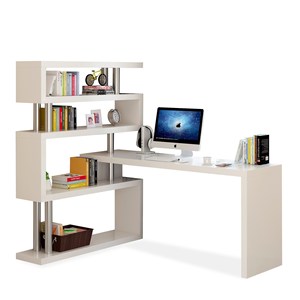 Simple Home Study <strong>Table</strong> Modern Student Learning <strong>Computer</strong> Desk with Cabinet Multi-purpose Storage