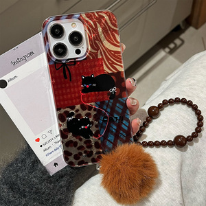 เคสโทรศัพท์มือถือสี่เหลี่ยมไล่ระดับสีสไตล์ปีใหม่เหมาะสำหรับ Iphone16pro สำหรับ iPhone 16 15 14เคสป้องกันแมว - Product Image 4