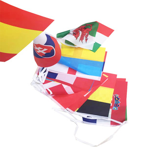Promoción al por mayor personalizado barato 14*21cm banderines poliéster cadena bandera con serigrafía Digital - Product Image 6