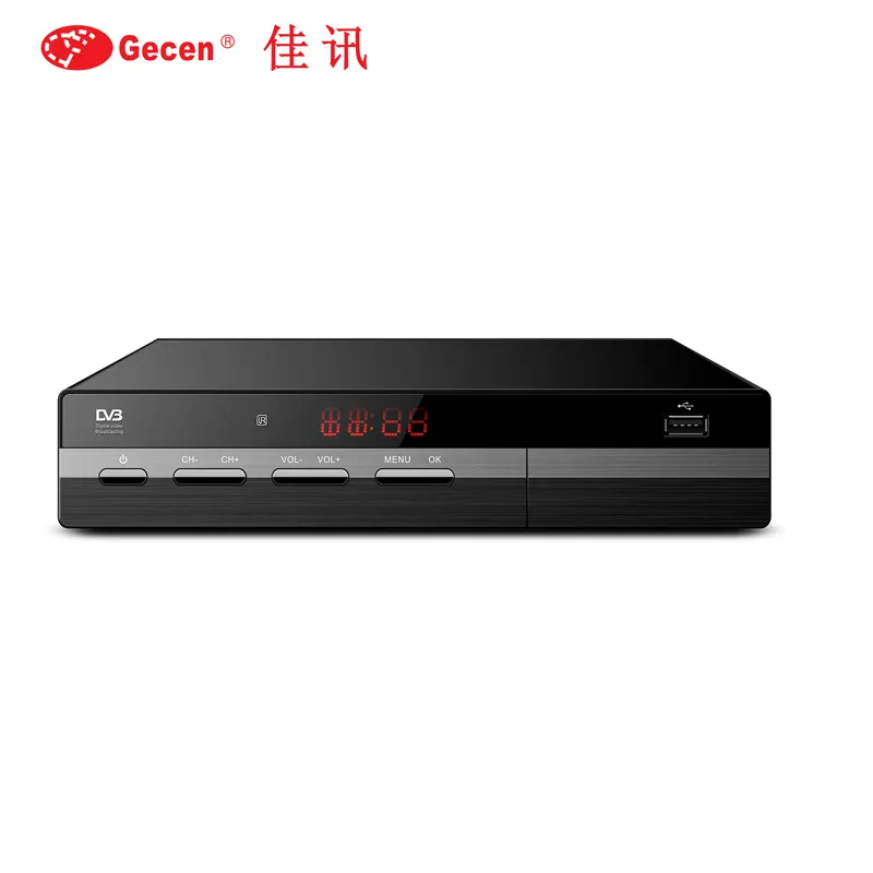 Gecen DVB T2 استقبال HDTR-801P مع H.265 ، cccam ، وظيفة IPTV جهاز استقبال رقمي