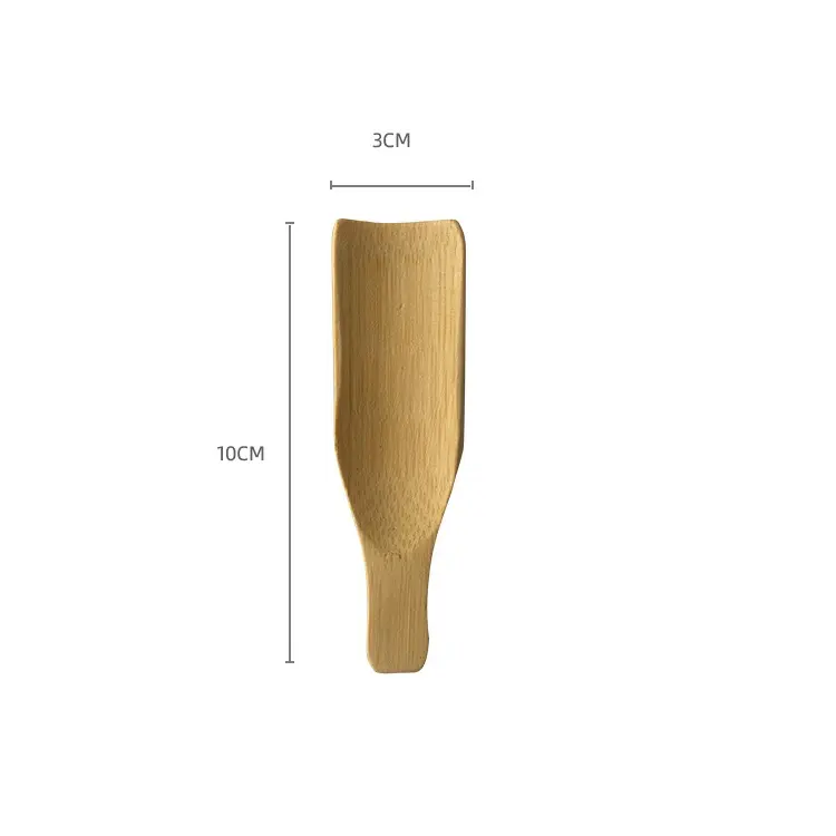 Cuchara de té de bambú hecha a mano con logotipo personalizado, pequeña cuchara de té de madera Natural