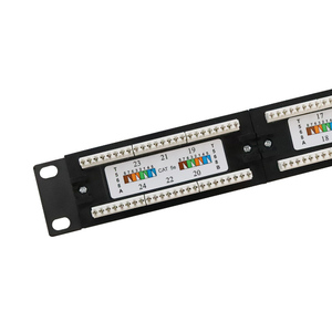 Panel de parche UTP de 19 "1U Cat5e cat6, 24 puertos Krone y 110, panel de parche Dual IDC con gestión de cables, gran oferta - Product Image 4