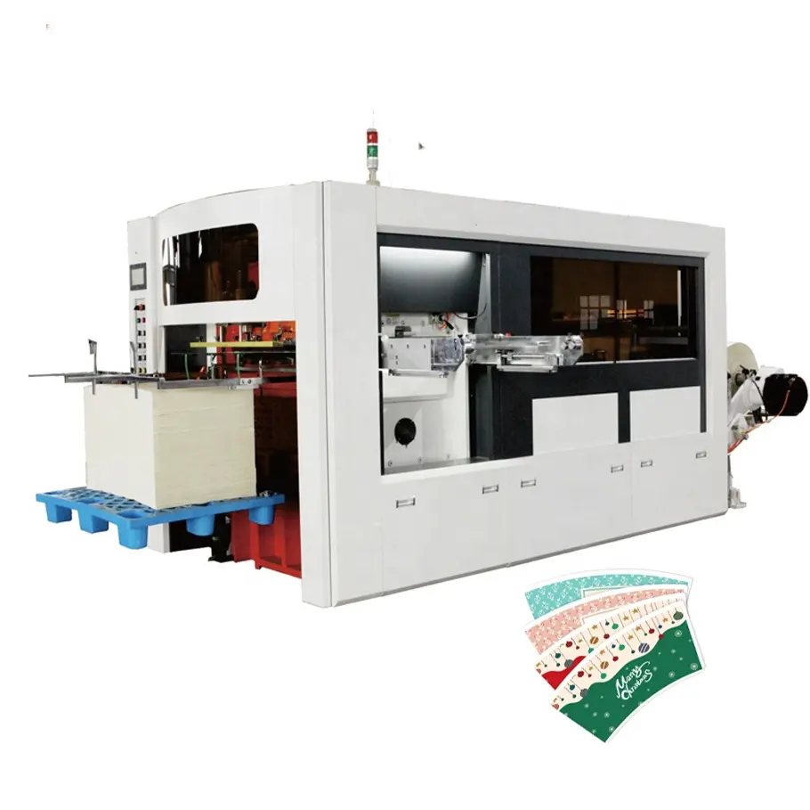 Cortador de copo de papel do rolo automático de alta velocidade, impressão flexo, máquina de corte, preço para venda para cartão