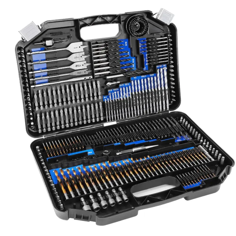 Set di punte per trapano a combinazione di 246 pz/set HSS titanio Twist punte per lavorazione del legno