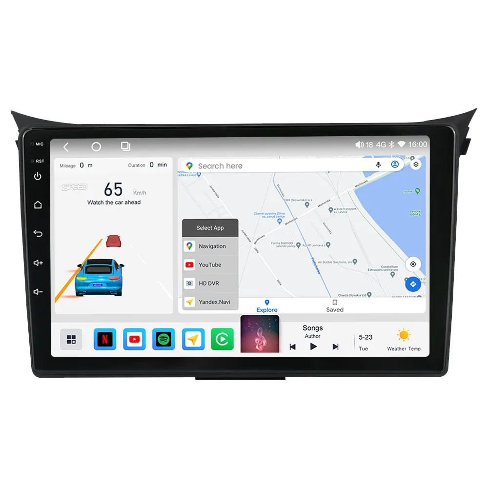 MEKEDE M6 PRO 3D Android 2000*1200 QLED araba multimedya sinema ekran Hyundai I30 2011-2017 için çerçeve gps navigasyon ADAS DVR