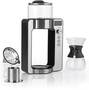 Fully <strong>Automatic</strong> Pour Over Coffee Brewer Custom Temperature Ratios Programmable <strong>Timer</strong> Household Use Stainless Steel Glass Housing - Product Image 3