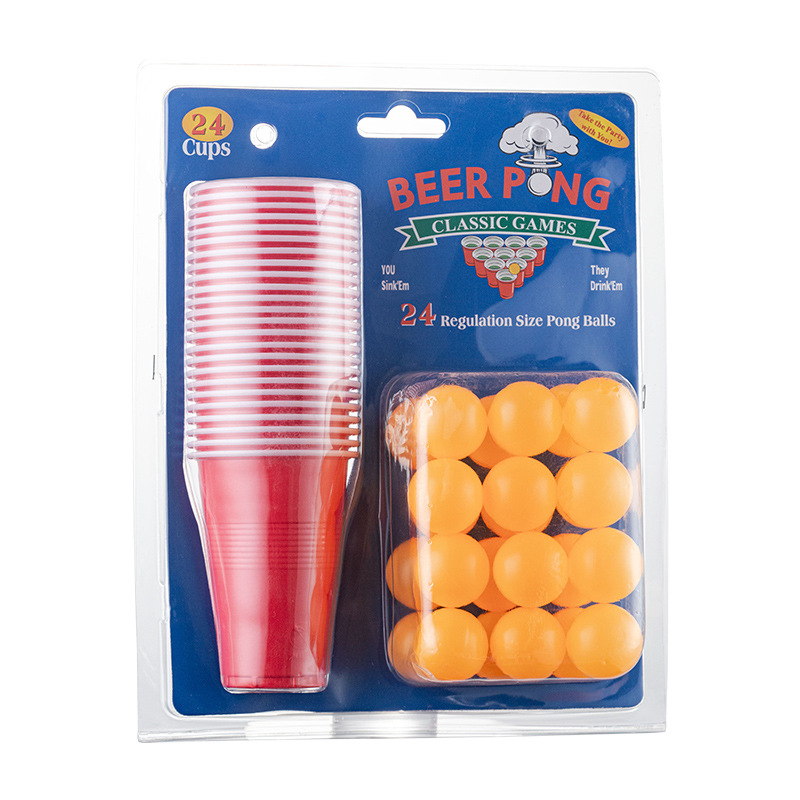24 gobelets rouges + boules jaunes
