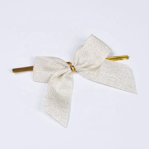 Custommaterial to Make <strong>Bows</strong> Gift Packing Linen Ribbon <strong>Bow</strong> With Elastic Loops - Product Image 1