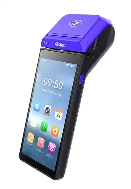 Portatile Touch Screen NFC Android 12 sistema Smart POS portatile con stampante