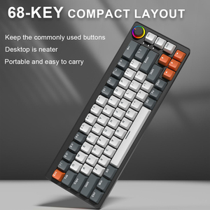 Customizable 65% 68-key Mixed Color Luminous Two-color Wired <strong>Mechanical</strong> <strong>Keyboard</strong> 25-key Anti-ghosting Gaming <strong>Mechanical</strong> <strong>Keyboard</strong> - Product Image 5