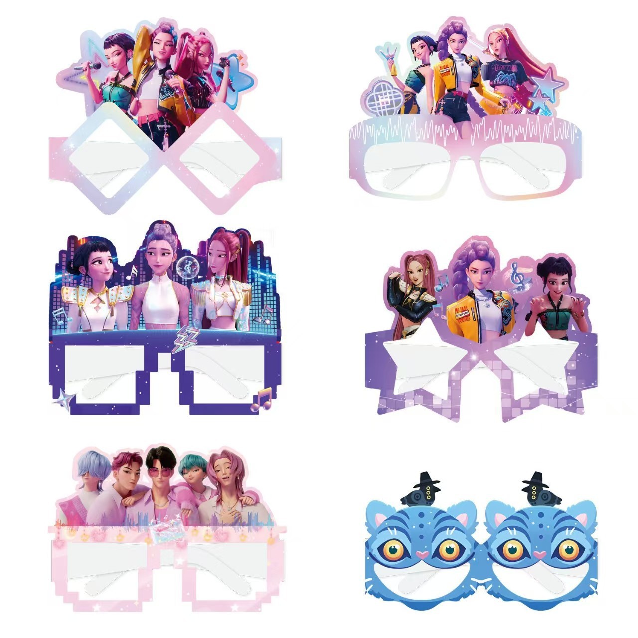 Lunettes de groupe sorcière 6pcs
