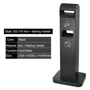 חיצוני 10l נירוסטה מגב משטח לחיצה סוג לעמוד אחסון דלי רחוב שימוש בסגנון