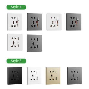 4 порта USB розетка настенный адаптер для спальни 2.1A мобильный телефон розетка для зарядки со светодиодной подсветкой встроен в адаптер питания - Product Image 6