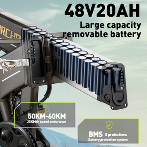 Động Cơ Kép Điện Gấp Xe Đạp Burchda R7 48v20ah 20 Inch 4.0 Dầu Phanh Leo Núi Xe Đạp 7 Tốc Độ Xác Minh Nhà Cung Cấp - Product Image 5