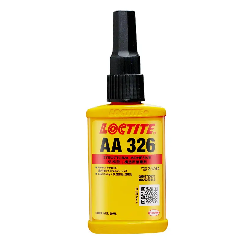 Loctites AA 326 Adhesivo estructural acrílico Un componente Amarillo Super Pegamento Adhesivo de acero magnético para imán Metal Vidrio 326