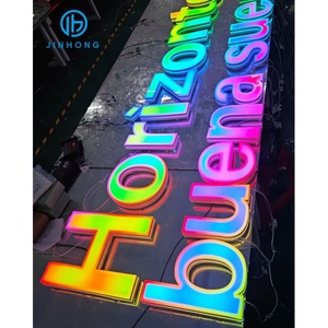 Высококачественный программируемый светодиодный знак RGB 3d буквенный знак, лазерная резка, металлический принтер из нержавеющей стали, светодиодная вывеска, оптовая продажа - Product Image 1