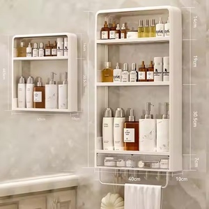 Üretici tedarik 3-Tier beyaz plastik duvara monte mutfak depolama raf çeşni organizatör dolap çekmece - Product Image 3