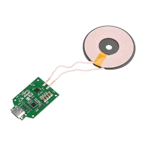 15W高出力ワイヤレス充電送信機ユニバーサルモジュールDC5V/9V/12V入力タイプCインターフェース - Product Image 1