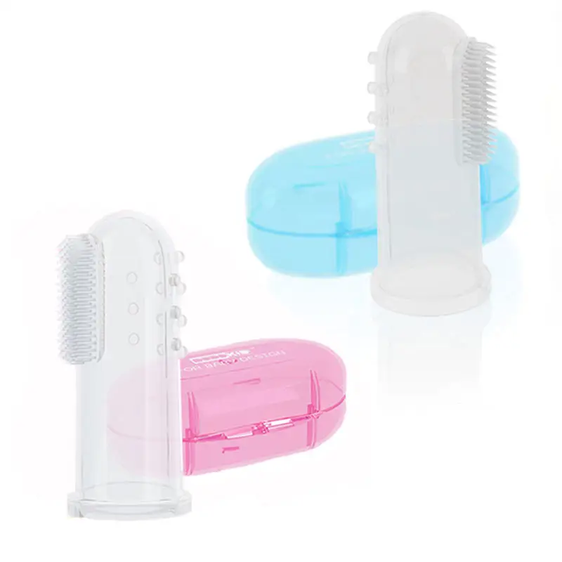 Hilkids de Hina-cepillo de dientes de silicona para bebé, con logo personalizado de grado alimenticio