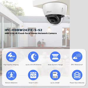 Dahua-Cámara IP de 4MP, cámara de seguridad PoE IR 30m, domo, cámara de red con ranura para tarjeta SD integrada, IP67 - Product Image 5