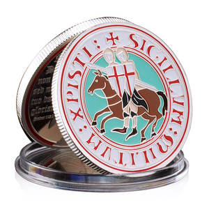 Hiệp sĩ templars thách thức tiền xu teutonic đặt hàng vàng mạ bạc tiền Xu Kỷ Niệm Thập Tự Chinh trang trí nhà - Product Image 5