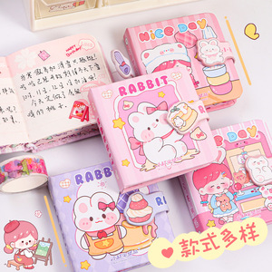手册纸脸手册迷你笔记本便携式口袋书卡通方形书 - Product Image 4