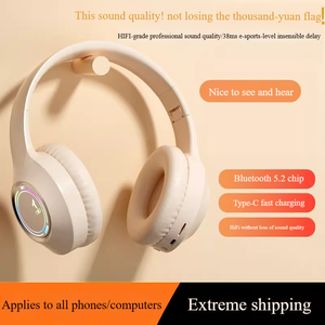 新しいM3ワイヤレスBluetoothヘッドセットヘッドセットRGBライトエフェクトプラグカード折りたたみ式 - Product Image 5