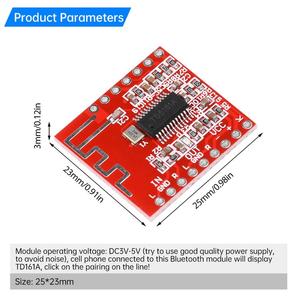 DC3V-5V BT5.1 Stereo Audio Module BT Receiver Module With Audio Signal <strong>Input</strong> <strong>Function</strong> TD5161A Stereo BT Receiver Chip