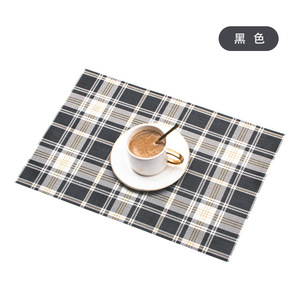 批发新款格子餐垫PVC防滑隔热垫矩形桌垫杯垫 - Product Image 5