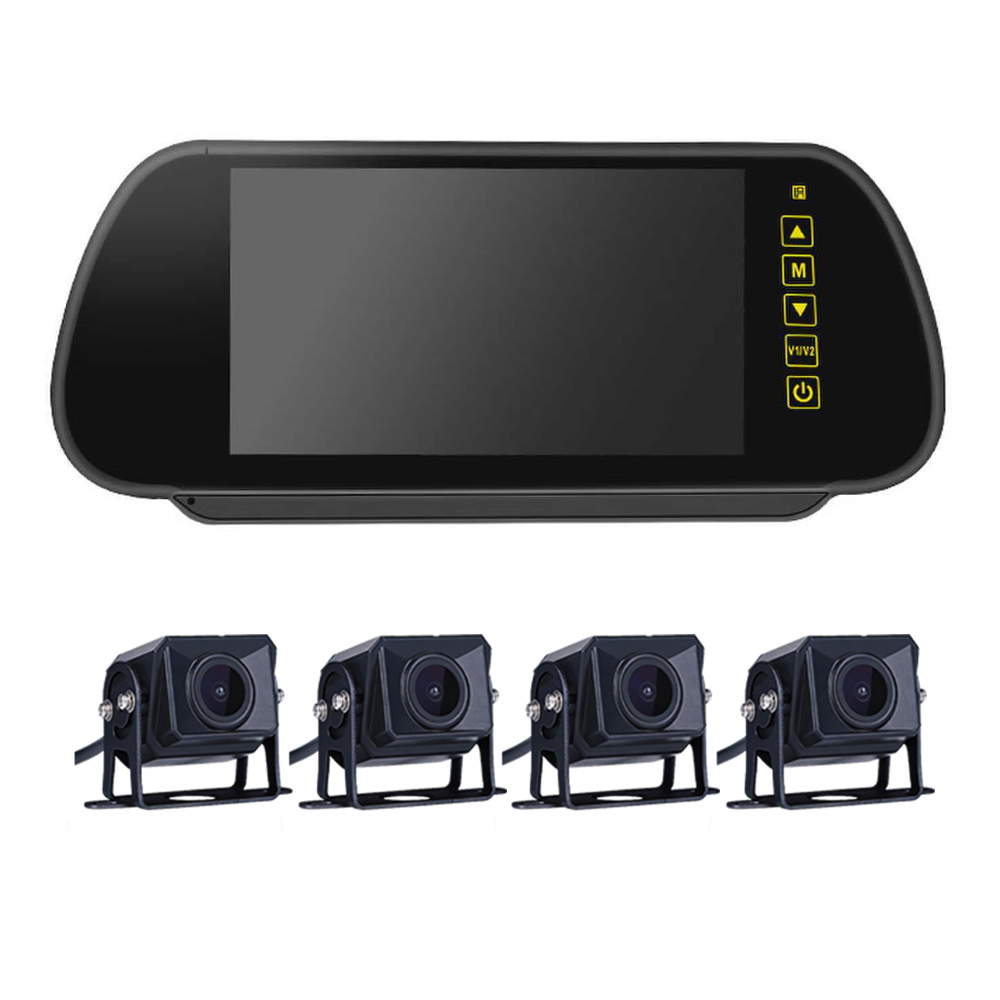 Black 1 display screen + 4 camera