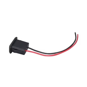 USB-A-SA00-F siyah geçmeli Panel montajlı USB tip A 2.0 konektör USB tip A şarj kablosu telli kurşun - Product Image 6