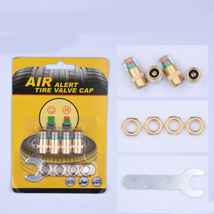 Evrensel araba oto lastik basıncı monitörü kök Caps sensörü kiti 2.2bar lastik vana kapağı göstergesi otomobil parçaları - Product Image 2