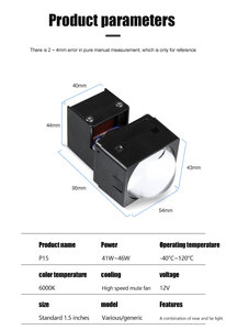 Toptan fiyat 1.5 2 inç Bi Led projektör Biled 1.5 inç projektör Mini Biled matris 1.5 matris Led projektör far - Product Image 5