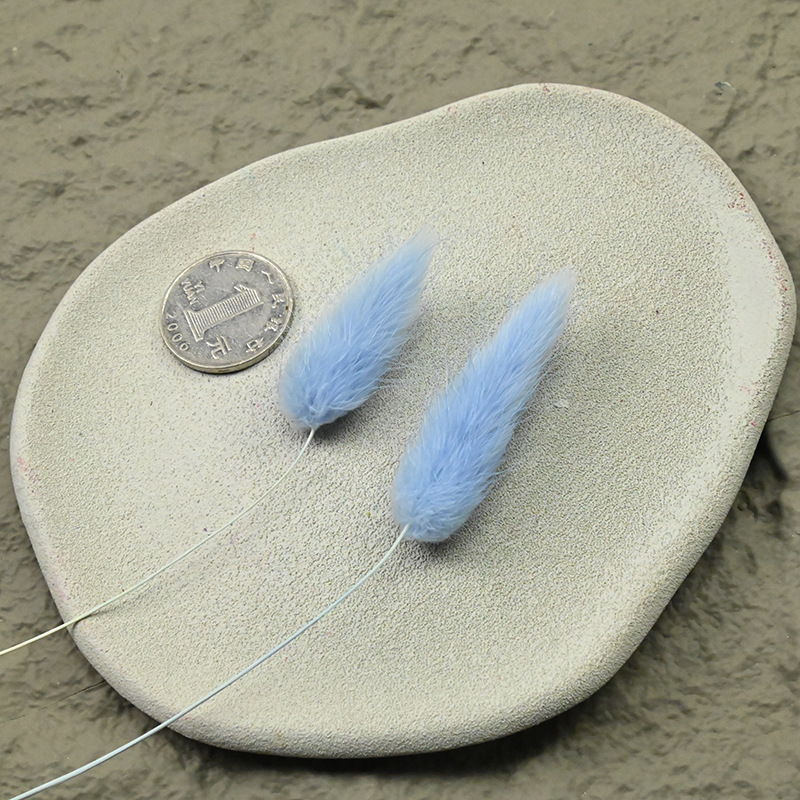 Rabbit tail grass color blue branch