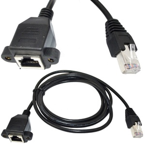 Özel 1m 2m 3m 8p8c Rj45 Panel montaj vidası Utp Ethernet Lan kablosu Rj45 Cat5e kedi 6 cat6e erkek kadın ağ uzatma kablosu - Product Image 4