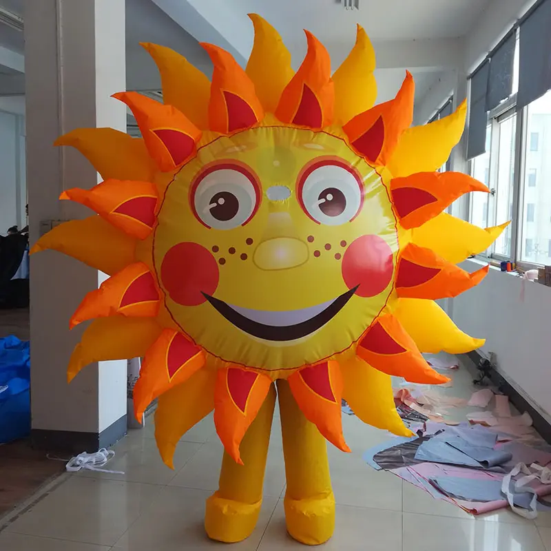 Camminare gonfiabile sun flower costume per la pubblicità
