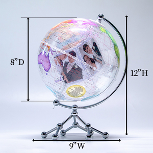 Wellfun cầu đèn vẻ đẹp quay trái đất mặt trăng mới lạ quà tặng trang trí nội thất toàn cầu Trái Đất toàn cầu khung ảnh trang trí - Product Image 3
