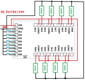 433M Funk-Wireless-Controller EV1527 Lerncode-Kit DC 5V/12V/24V 8CH OOK RC Fernsteuerung Griff-Relay-Board - Product Image 3