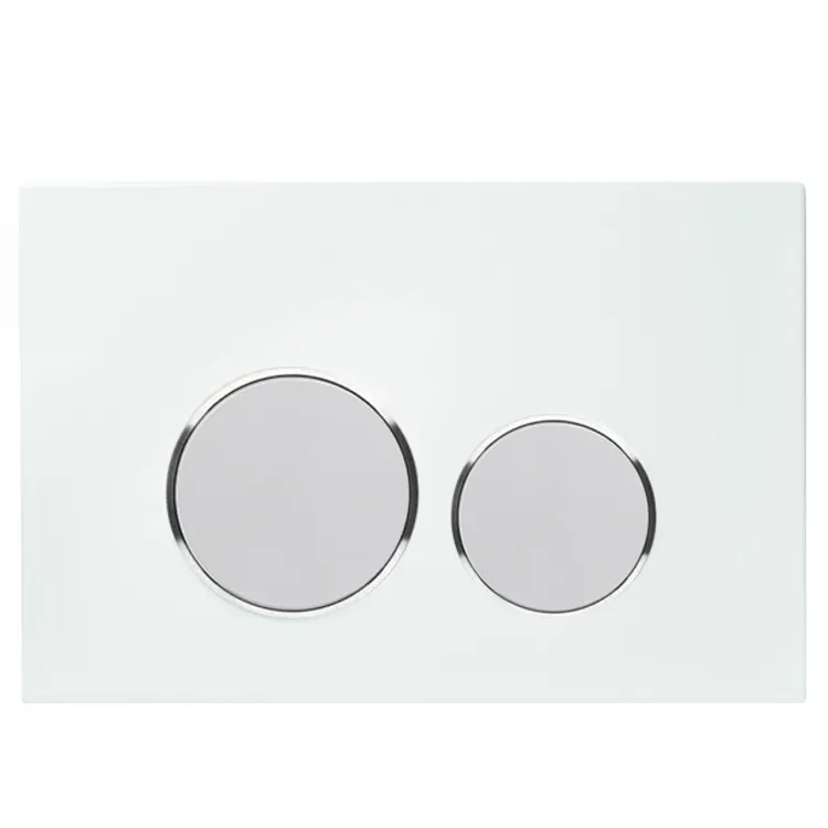 HOT! Tempered Glass Wall hung Toilet WC Concealed Cistern Control Flush Panel Plate