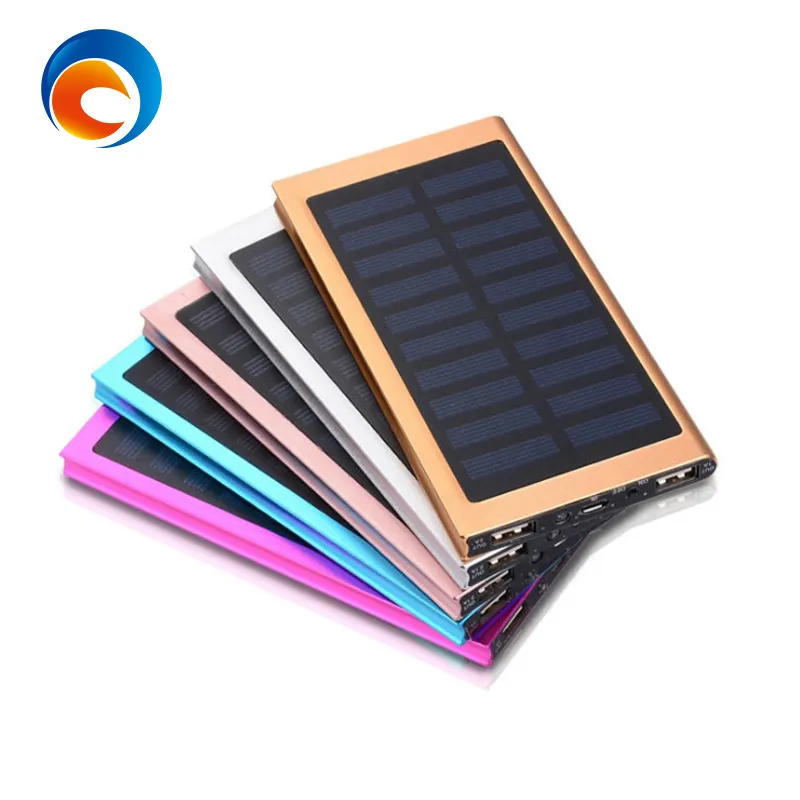 Portable 20000mAh Mobile Cell Phone Ultra Slim Power Bank Solar ChargerとDual USB