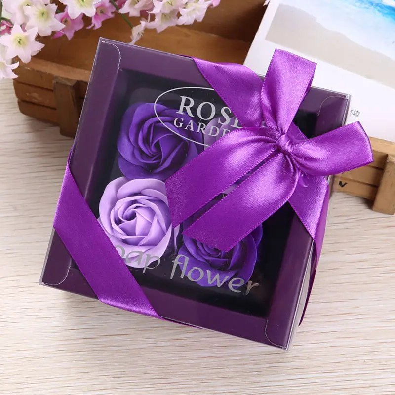 DREA 2023 nuove idee di prodotto 4 saponi di fiori di rosa set regalo per le donne regali di nozze per gli ospiti