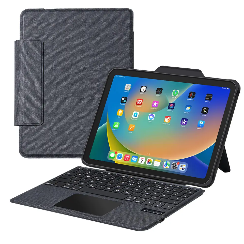 Yeni stil Bluetooth klavye akrilik paneli manyetik kılıf klavye ile iPad 10th 10.9"