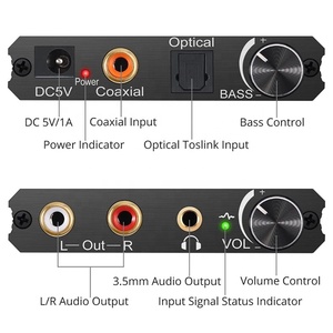Xput-Convertidor de Audio óptico DAC Digital a analógico, convertidor de Audio Coaxial Toslink a RCA analógico L/R de 3,5 MM - Product Image 2